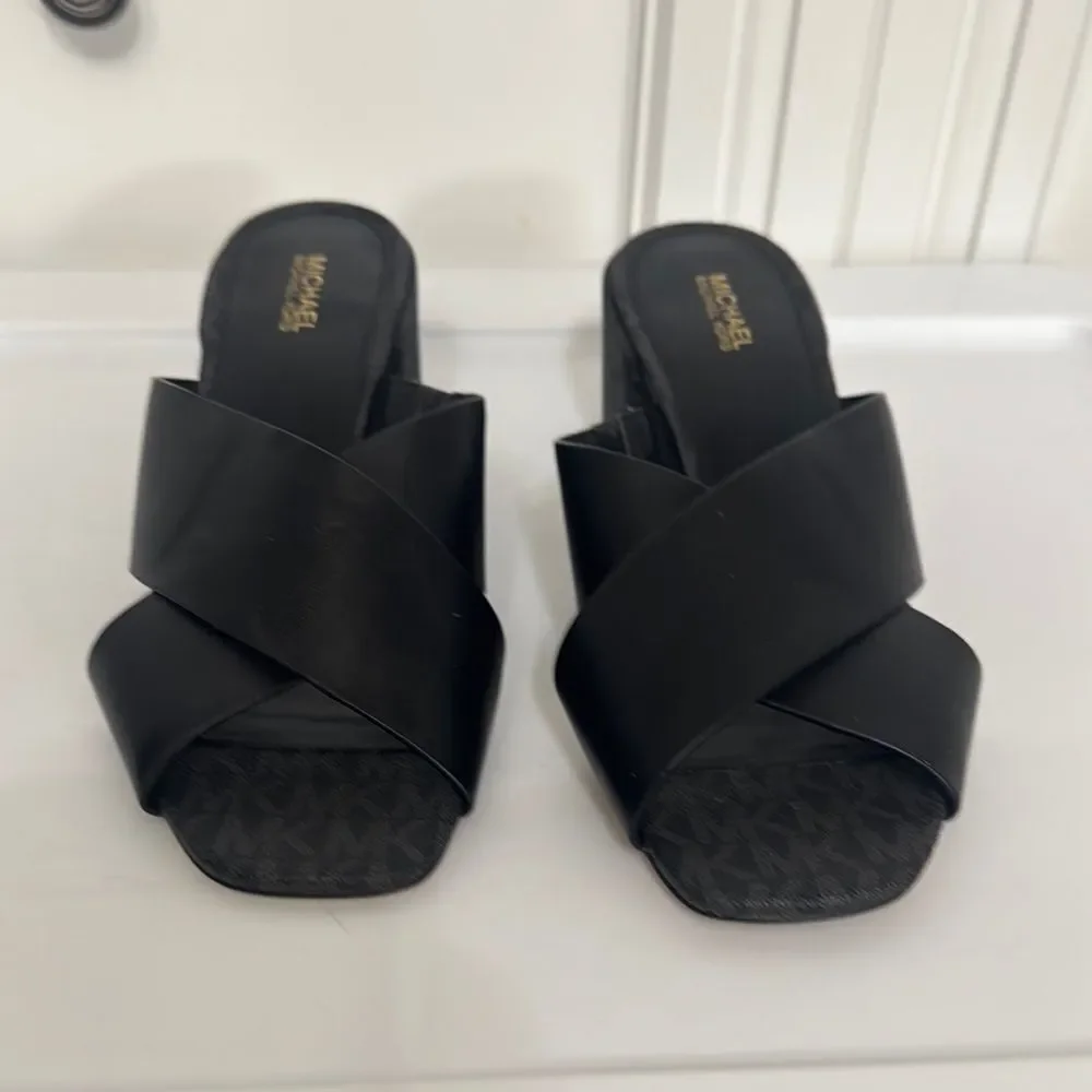 Michael Kors Black‎ Mules with Criss-Cross Straps